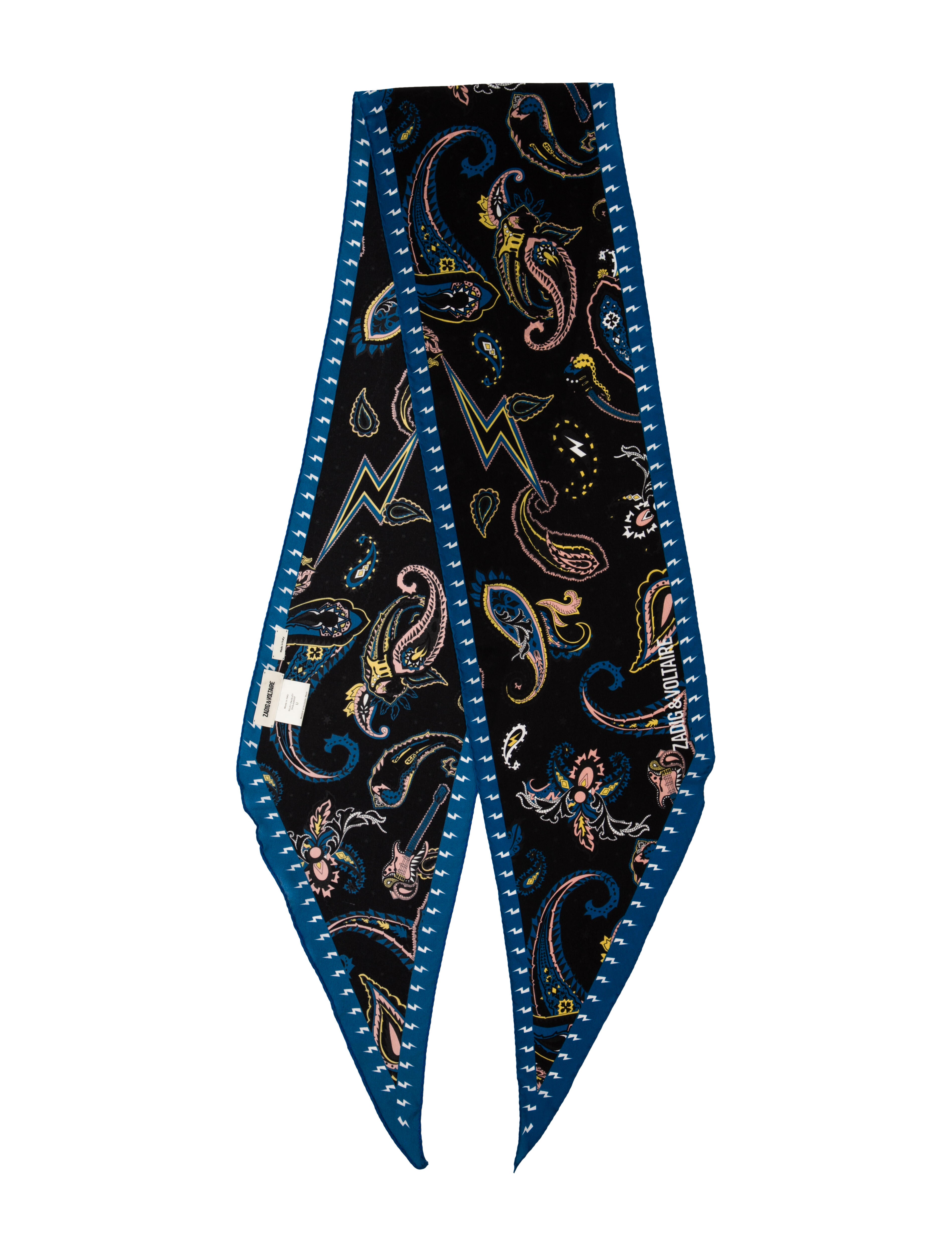 Zadig & Voltaire Festival Quadri Silk Scarf