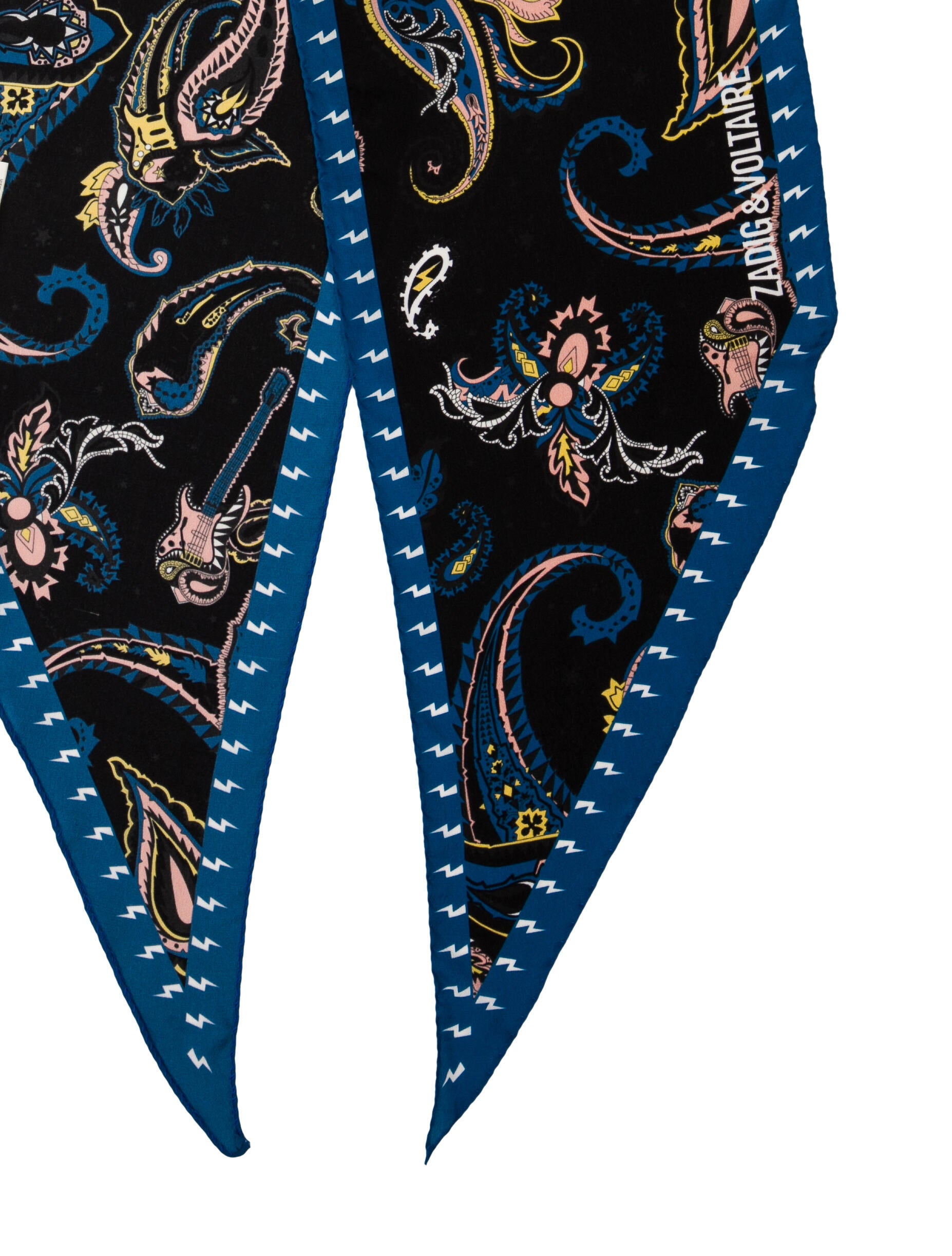 Zadig & Voltaire Festival Quadri Silk Scarf