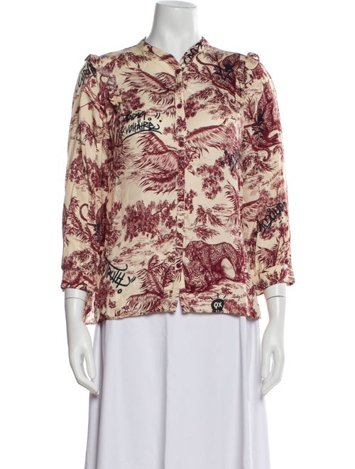 Zadig & Voltaire Printed Mock Neck Blouse