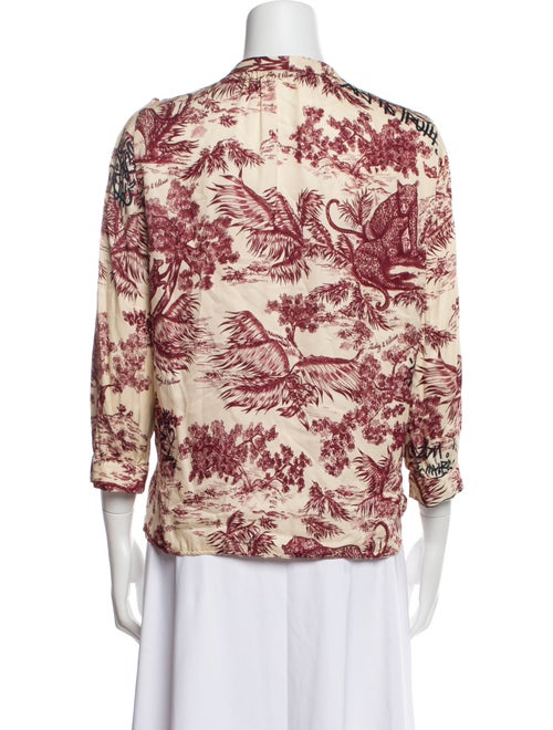 Zadig & Voltaire Printed Mock Neck Blouse