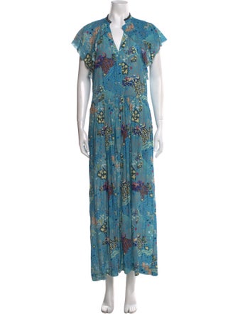Zadig & Voltaire Floral Print Long Dress