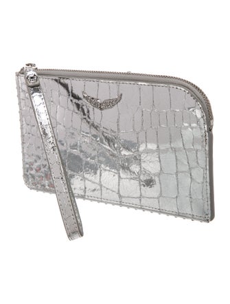 Zadig & Voltaire Embossed Leather Clutch