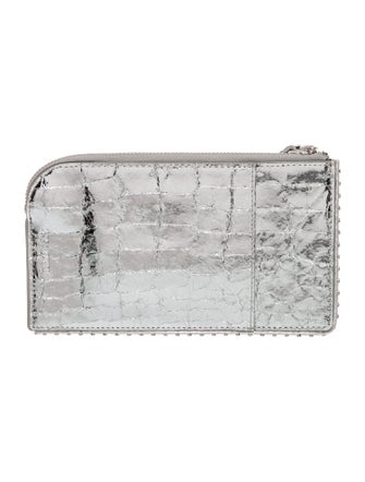 Zadig & Voltaire Embossed Leather Clutch