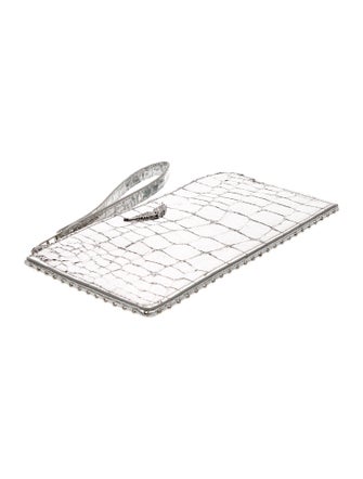 Zadig & Voltaire Embossed Leather Clutch