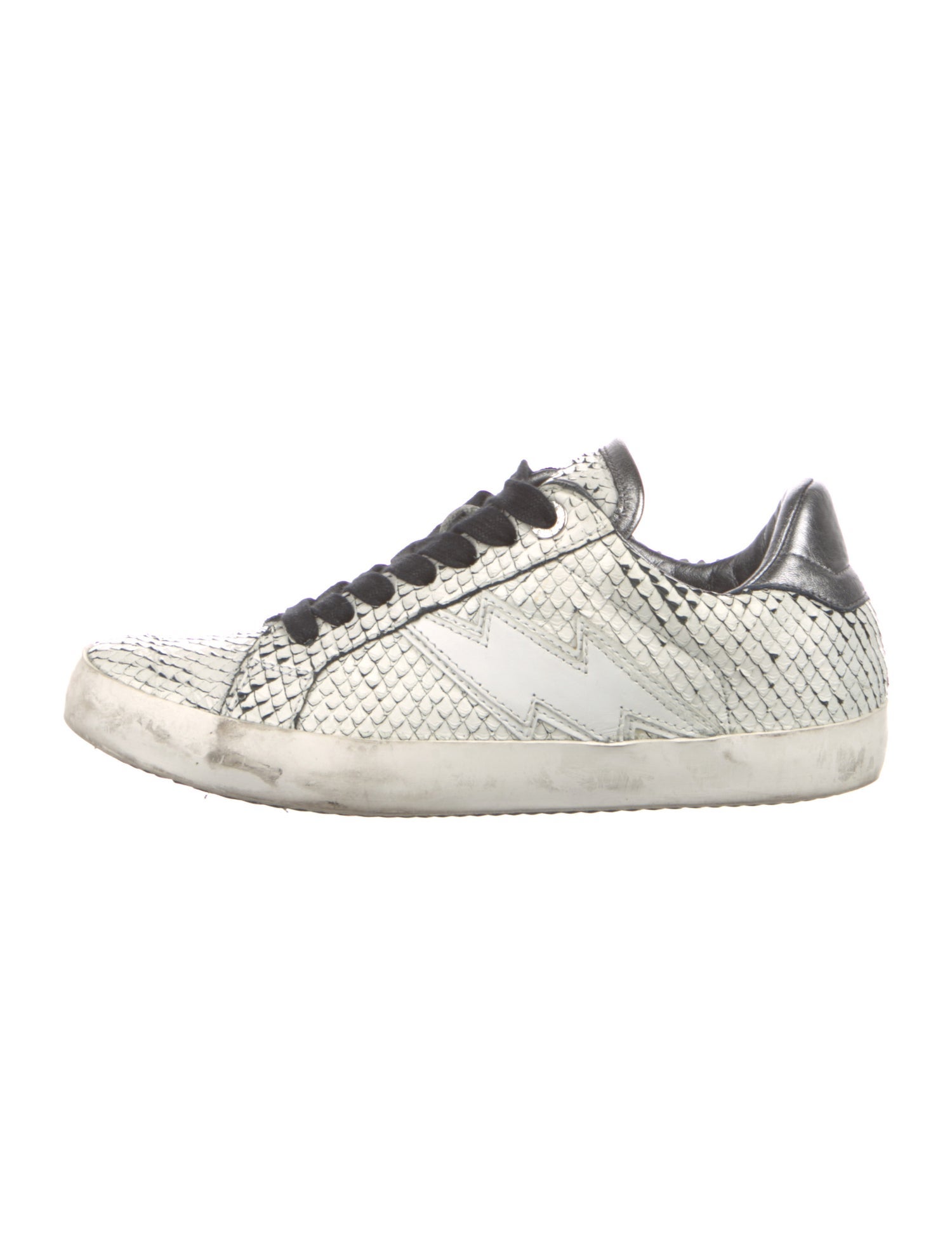 Zadig & Voltaire Leather Animal Print Sneakers