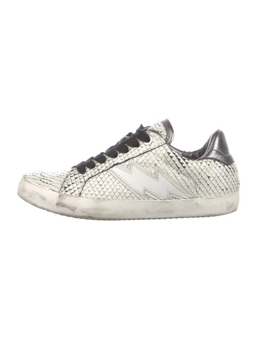 Zadig & Voltaire Leather Animal Print Sneakers