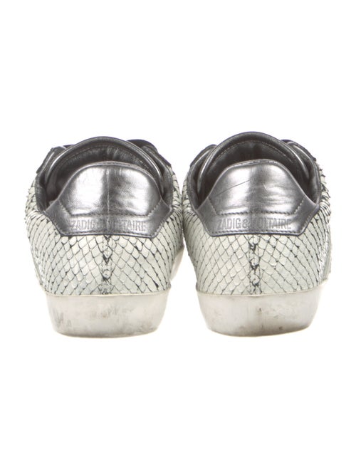 Zadig & Voltaire Leather Animal Print Sneakers