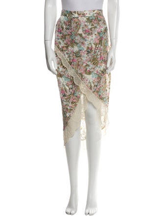 Zadig & Voltaire Floral Print Midi Length Skirt