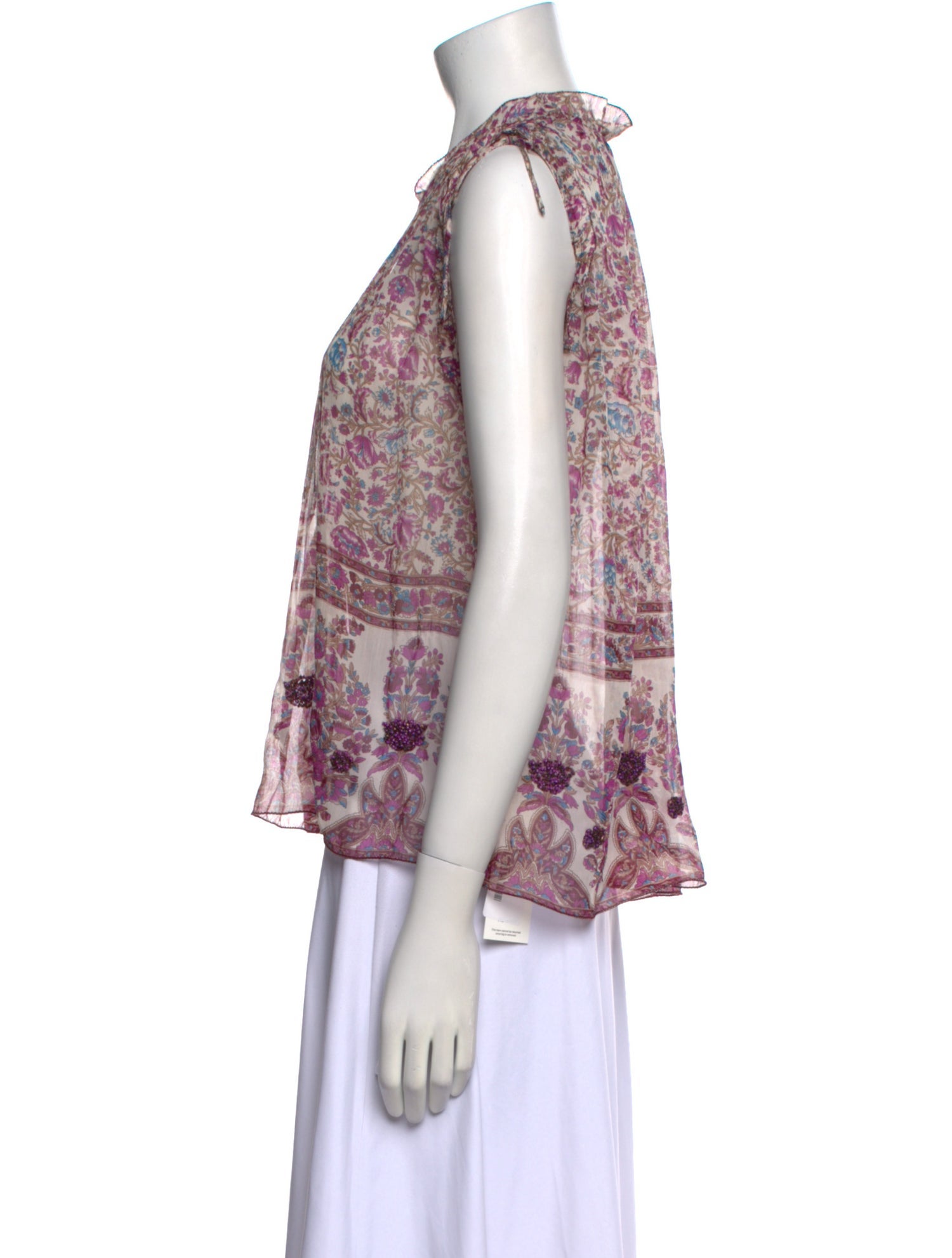 Zadig & Voltaire Floral Print V-Neck Blouse