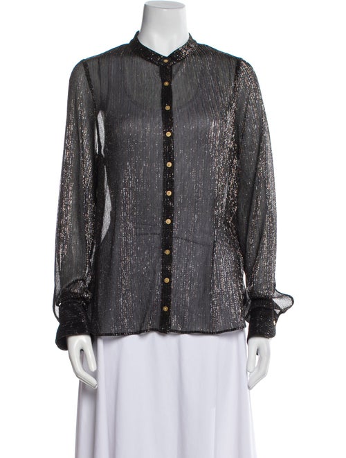 Zadig & Voltaire Printed Long Sleeve Button-Up Top