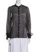 Zadig & Voltaire Printed Long Sleeve Button-Up Top