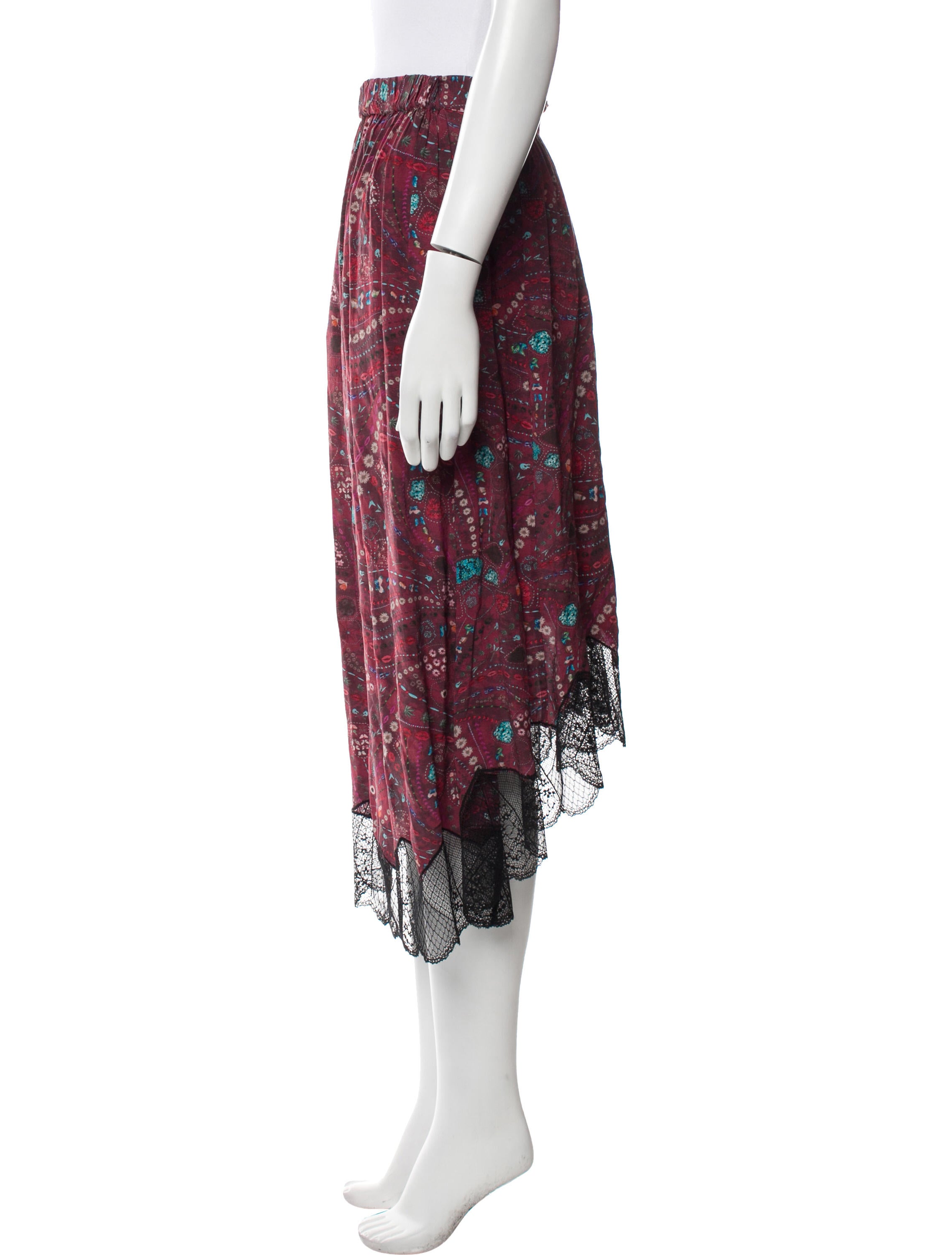 Zadig & Voltaire Printed Midi Length Skirt