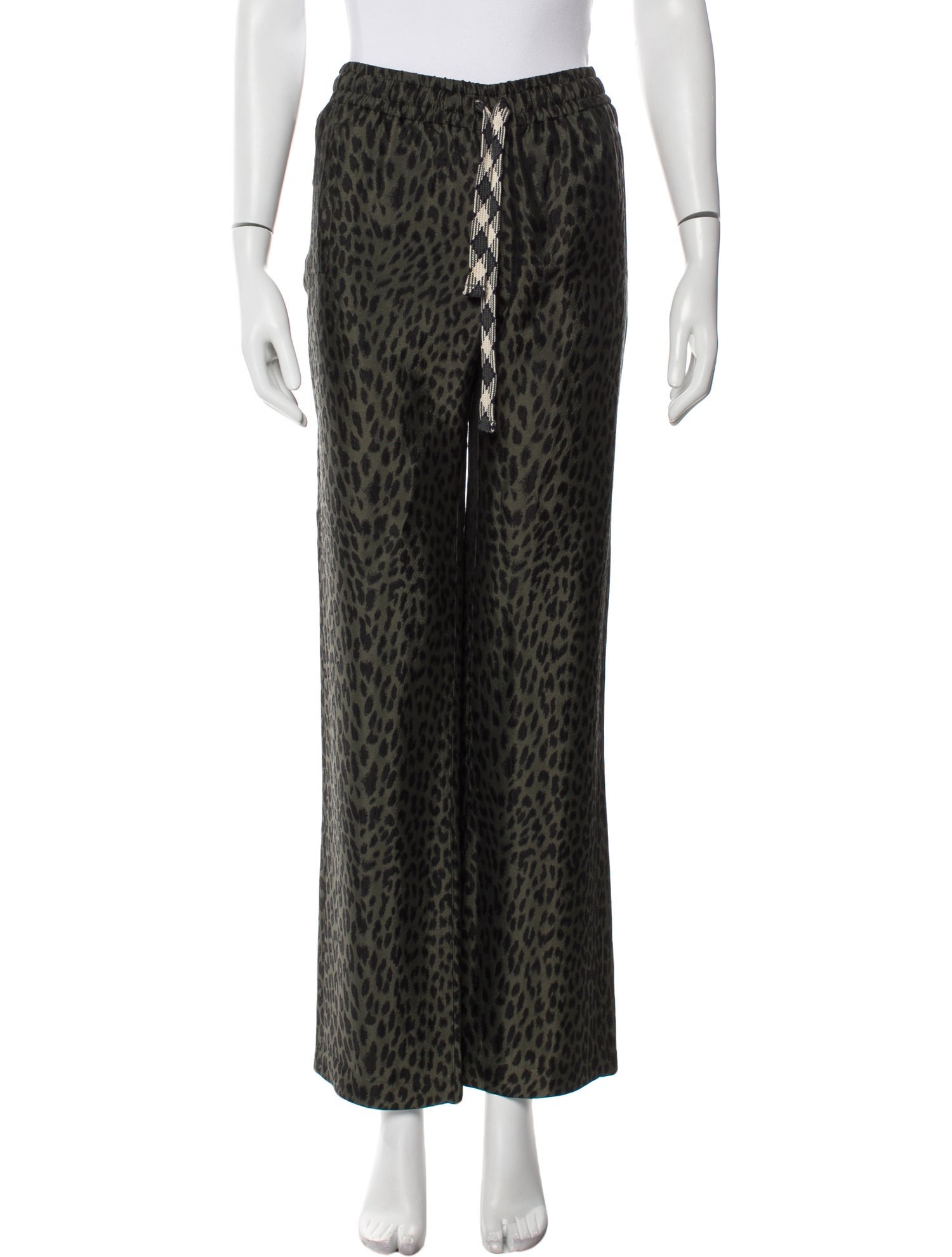 Zadig & Voltaire Animal Print Wide Leg Pants