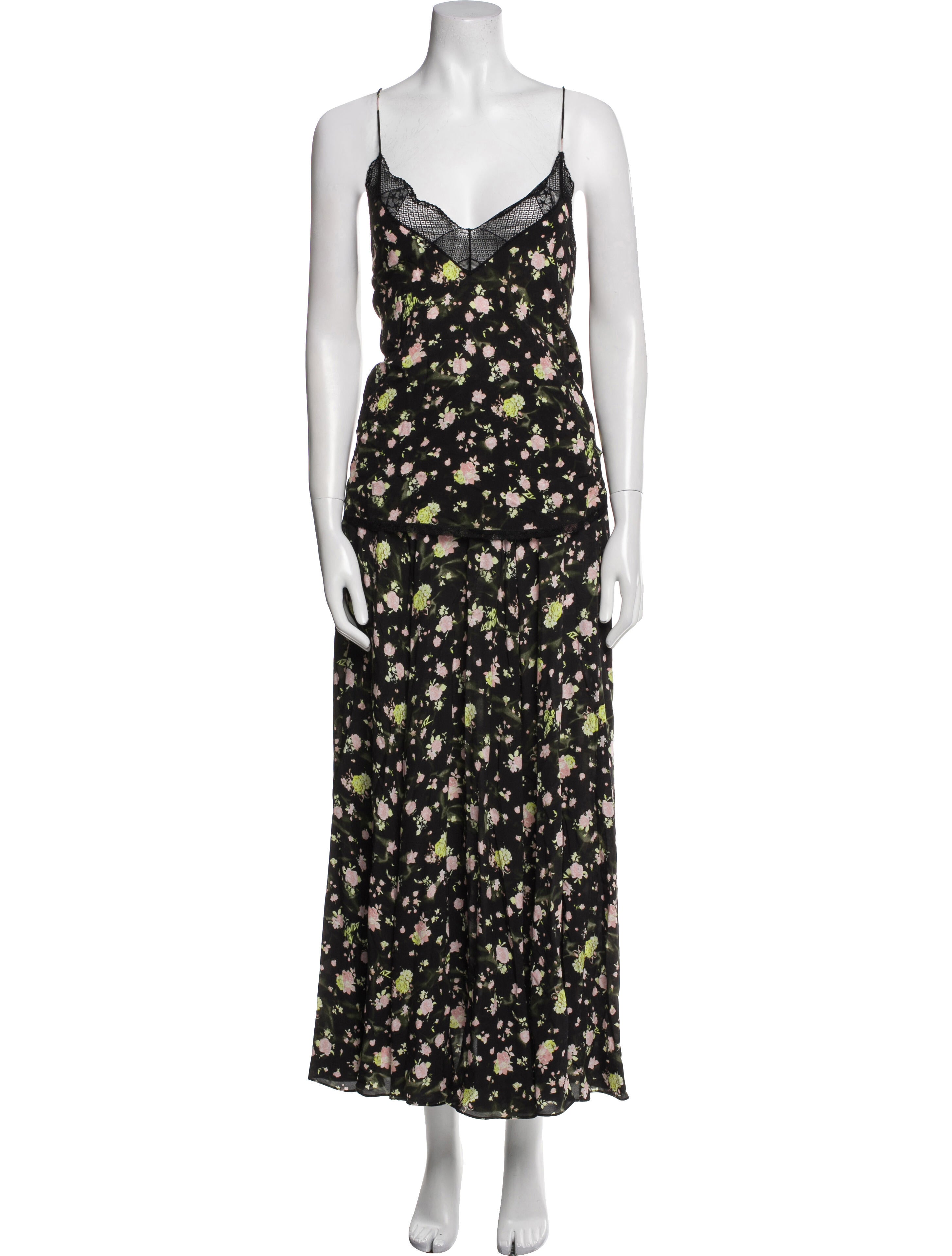 Zadig & Voltaire Floral Print Lace Trim Embellishment Skirt Set w/ Tags