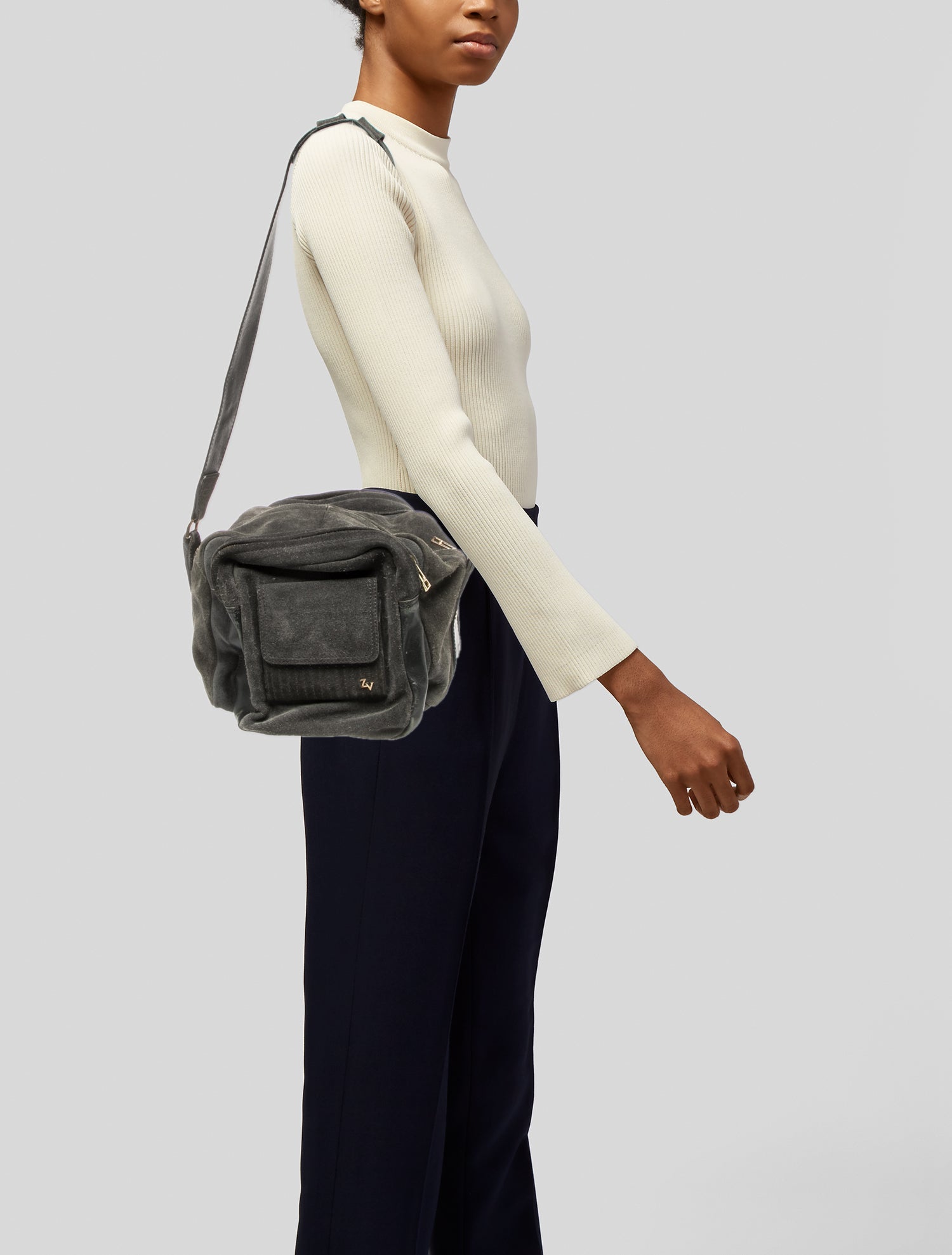 Zadig & Voltaire Suede Messenger Bag