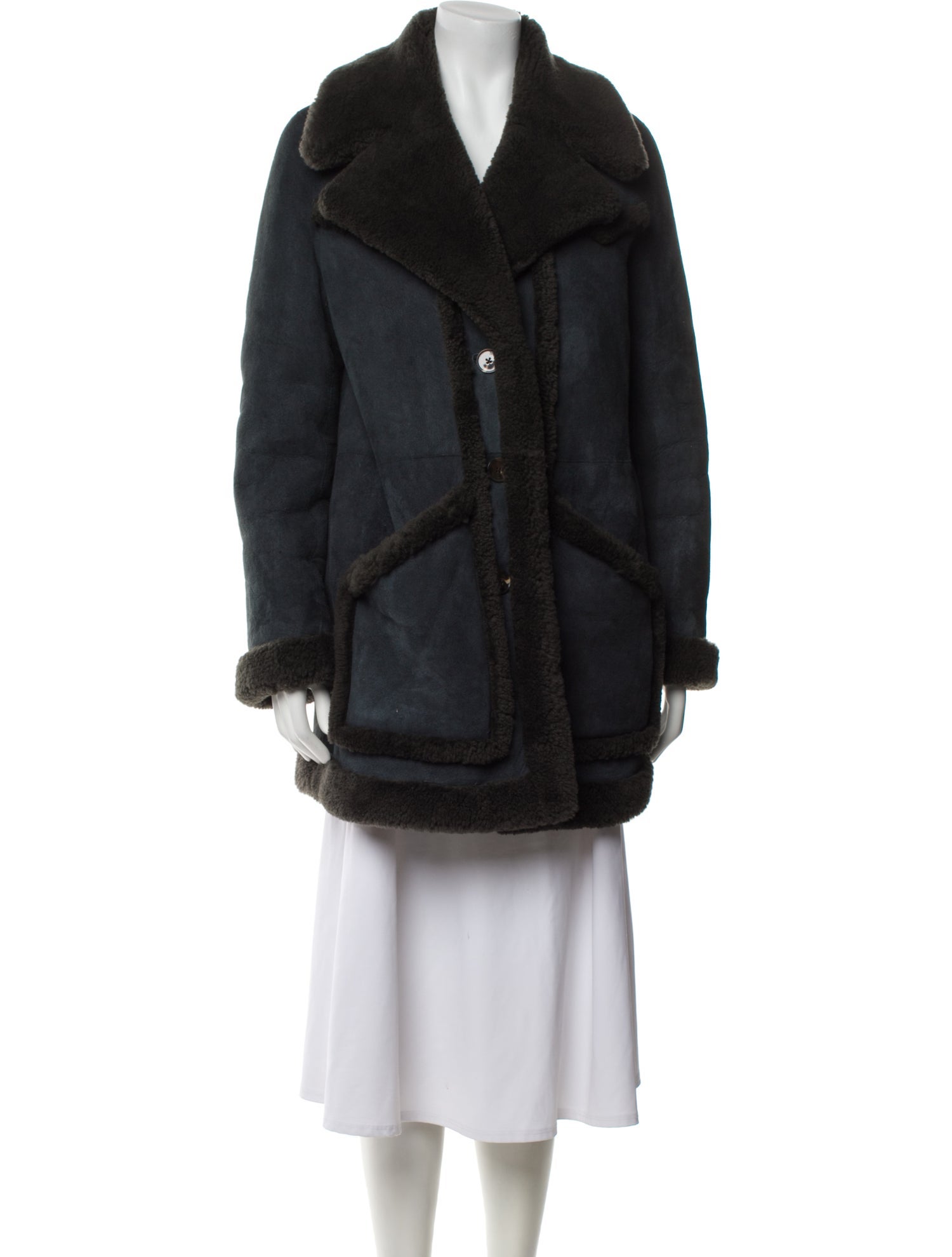 Zadig & Voltaire Lamb Leather Faux Fur Coat