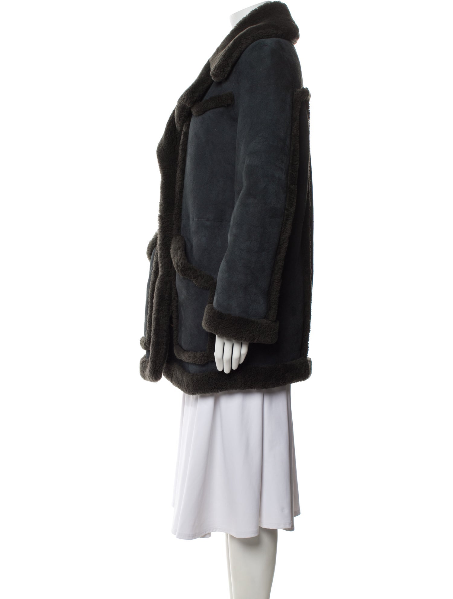 Zadig & Voltaire Lamb Leather Faux Fur Coat