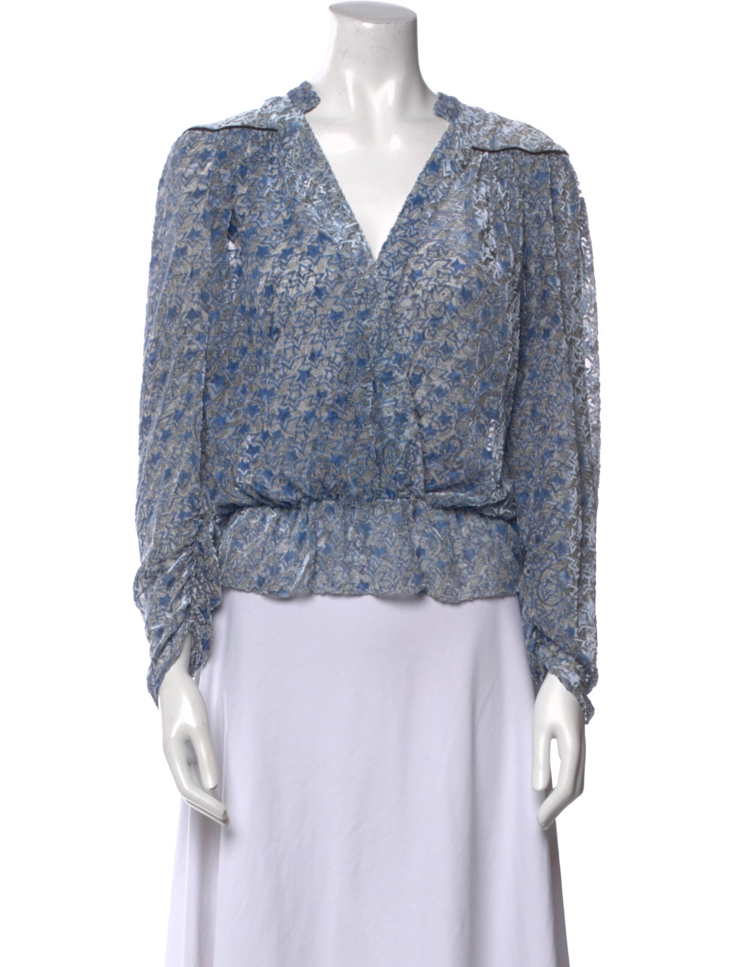 Zadig & Voltaire Printed Long Sleeve Blouse