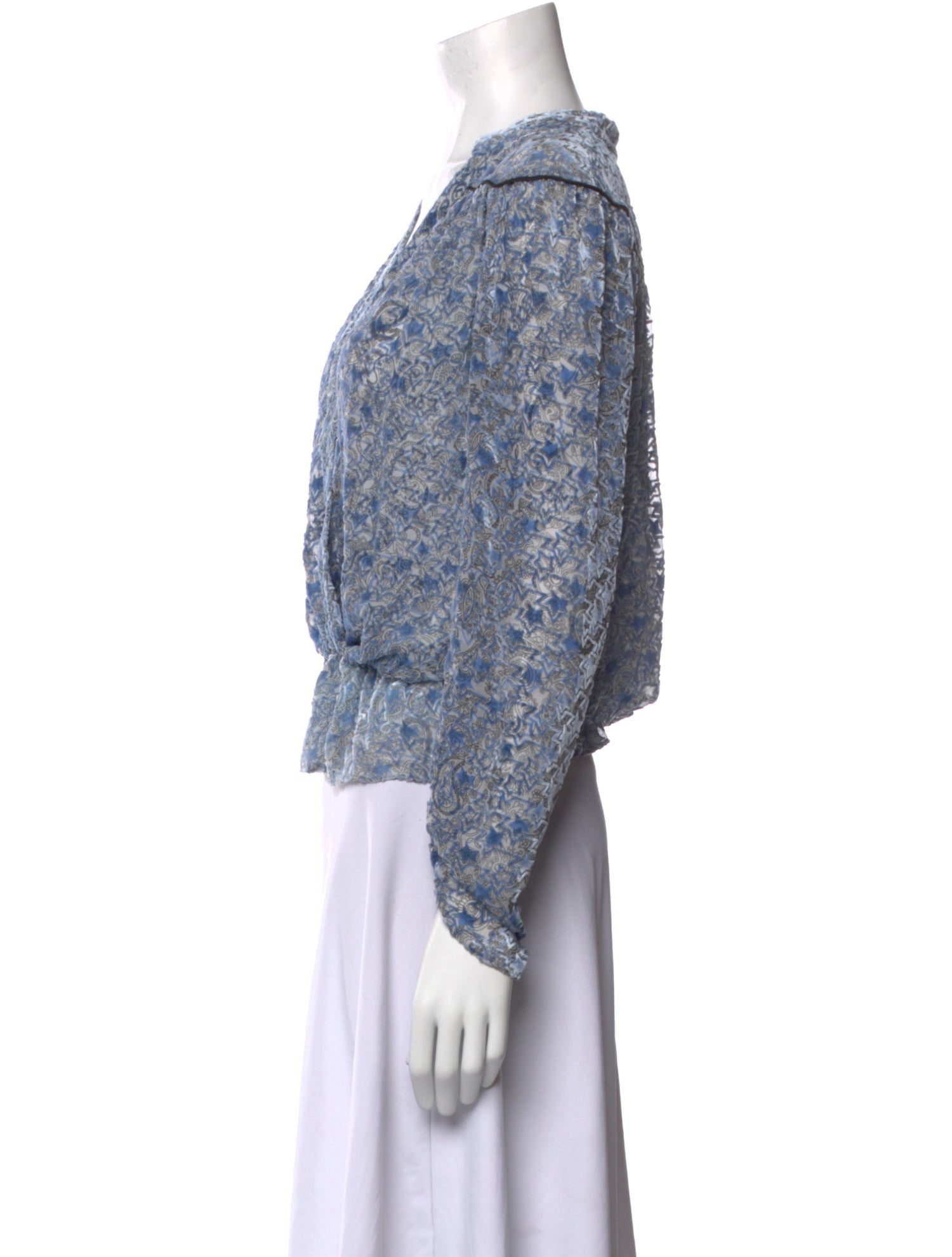 Zadig & Voltaire Printed Long Sleeve Blouse