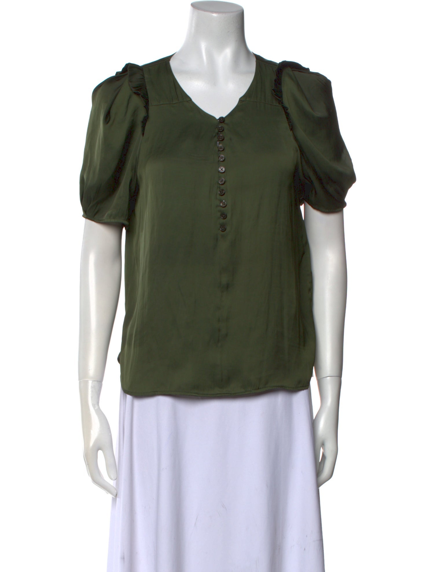 Zadig & Voltaire V-Neck Short Sleeve Blouse