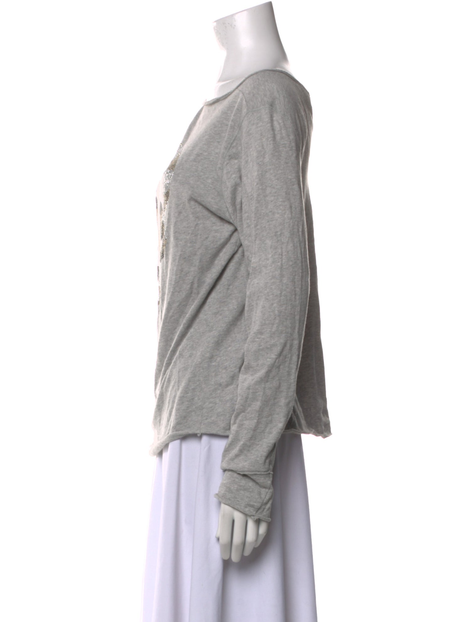 Zadig & Voltaire Bateau Neckline Long Sleeve Sweatshirt