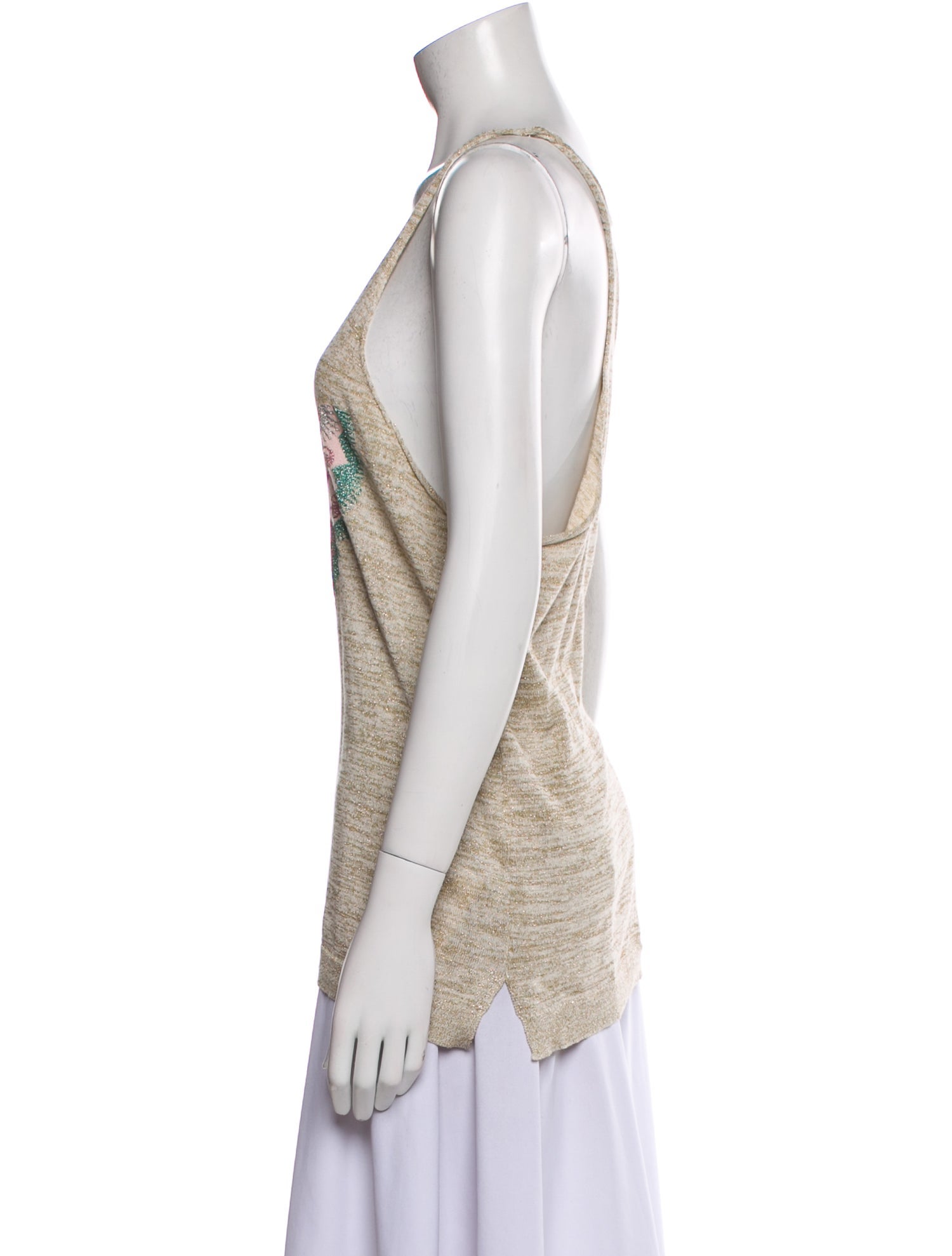 Zadig & Voltaire Graphic Print V-Neck Top w/ Tags