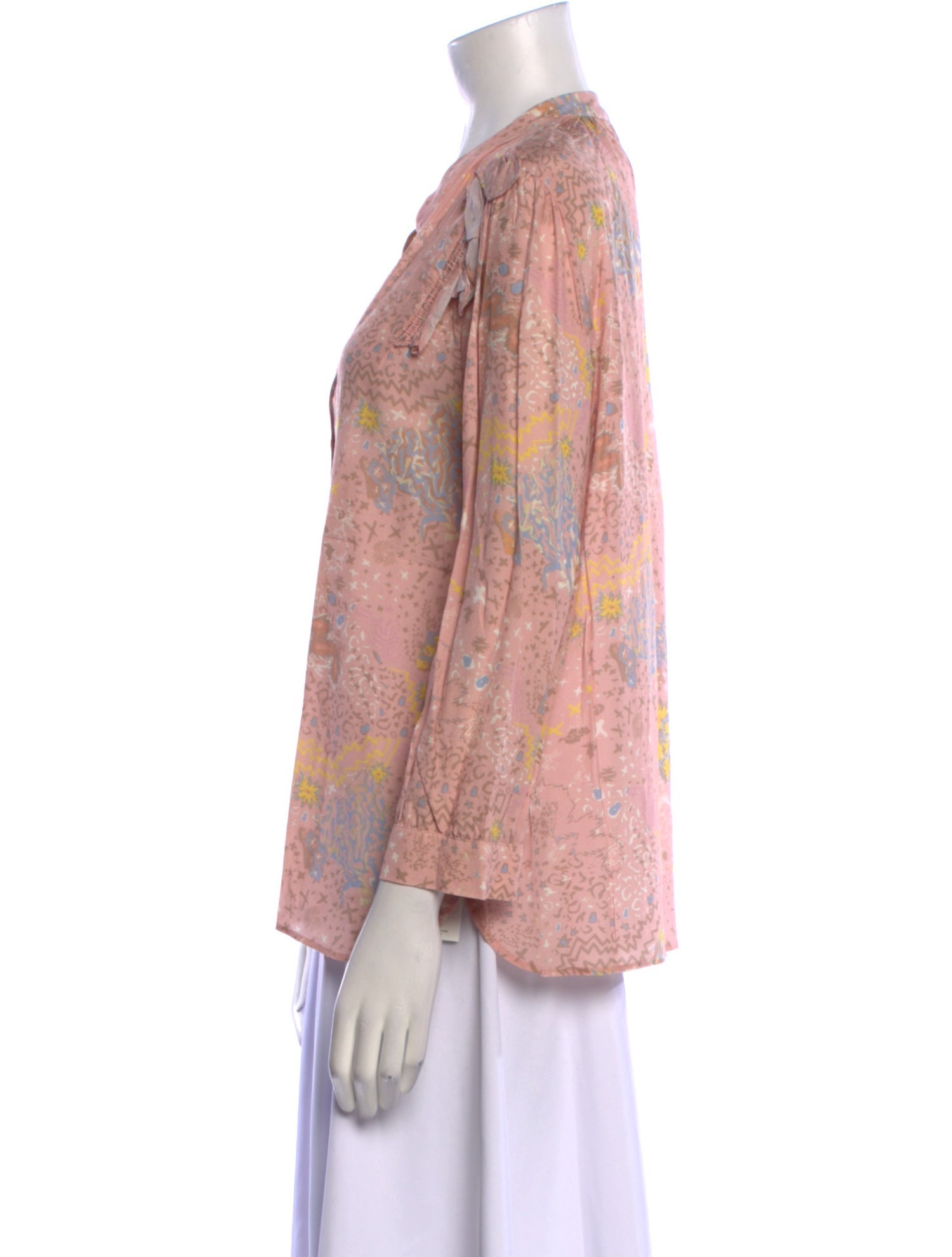 Zadig & Voltaire Floral Print V-Neck Blouse