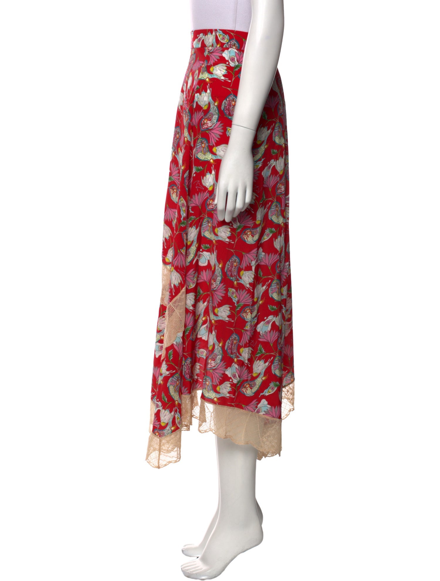 Zadig & Voltaire Silk Midi Length Skirt w/ Tags