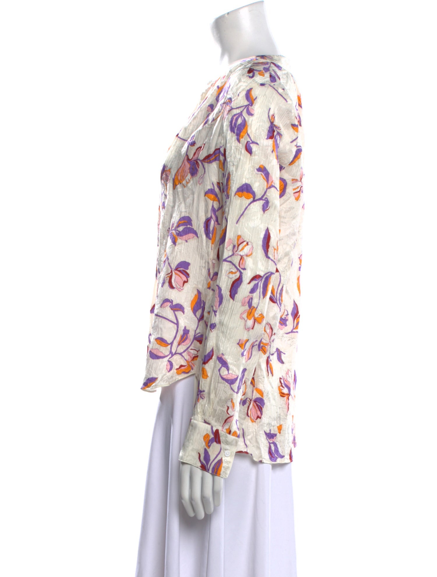 Zadig & Voltaire Floral Print V-Neck Blouse