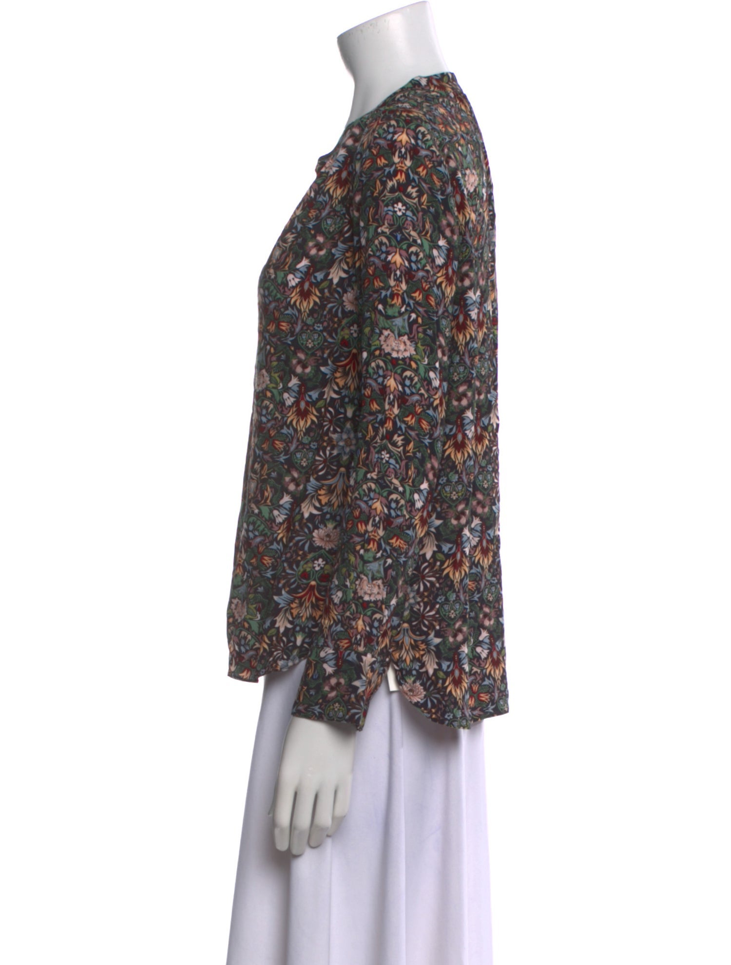 Zadig & Voltaire Floral Print V-Neck Blouse