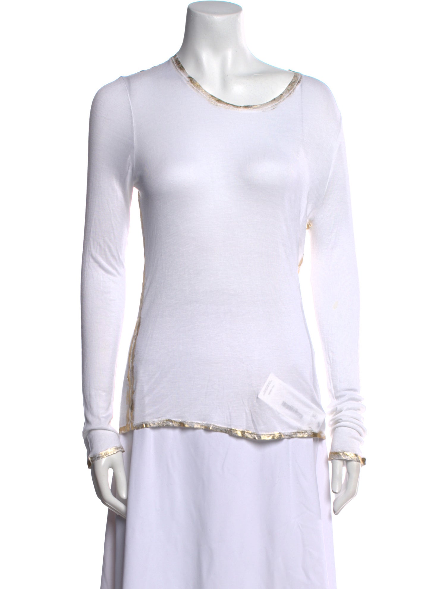 Zadig & Voltaire Scoop Neck Long Sleeve Top