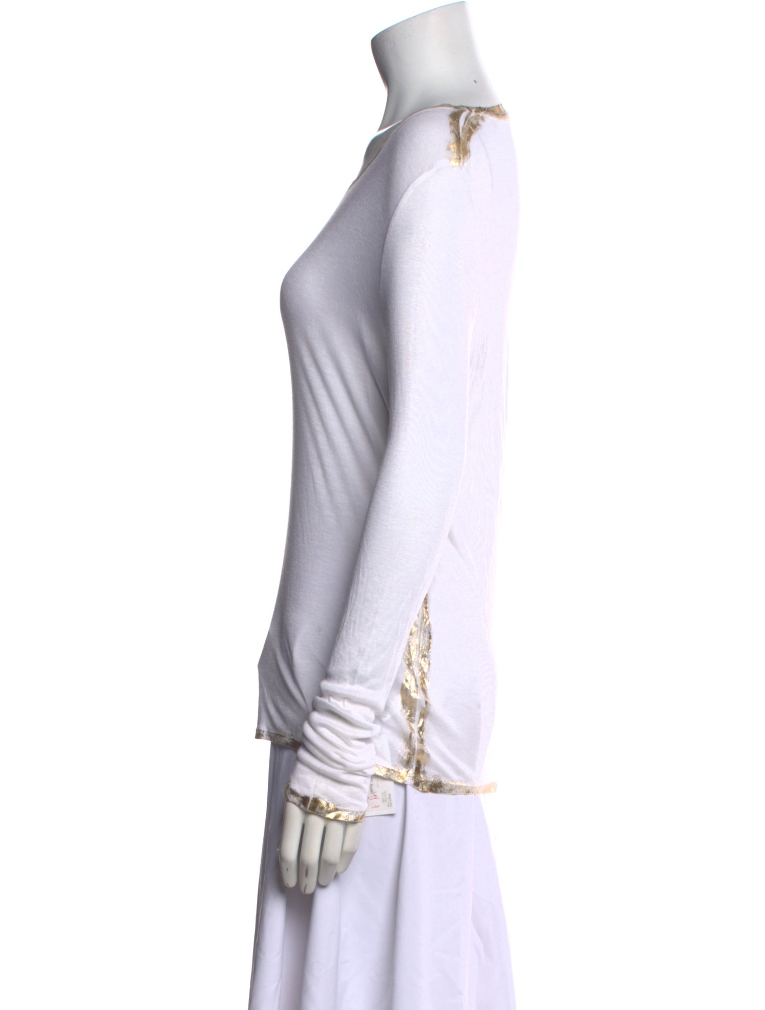 Zadig & Voltaire Scoop Neck Long Sleeve Top