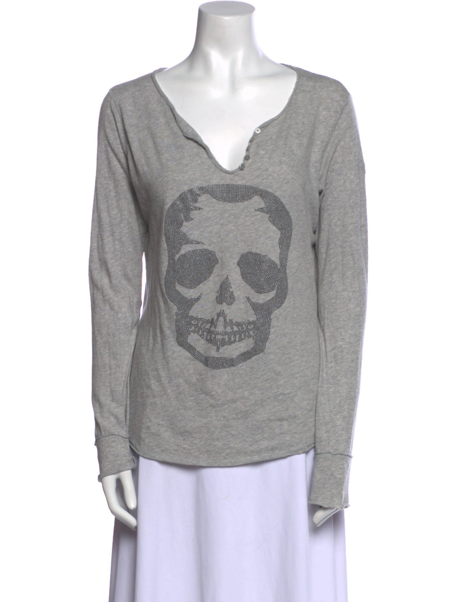 Zadig & Voltaire Graphic Print V-Neck T-Shirt