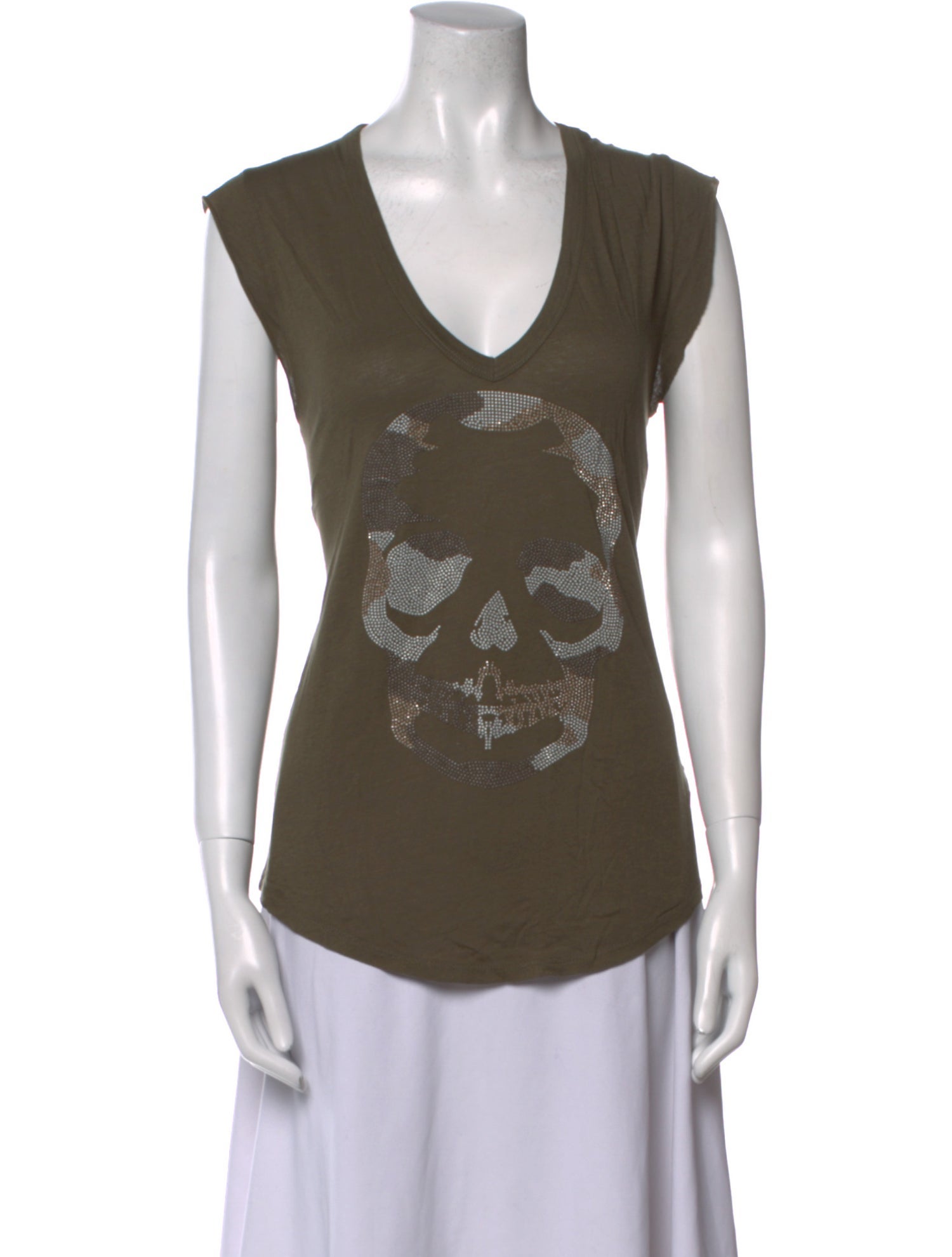 Zadig & Voltaire Graphic Print V-Neck T-Shirt w/ Tags