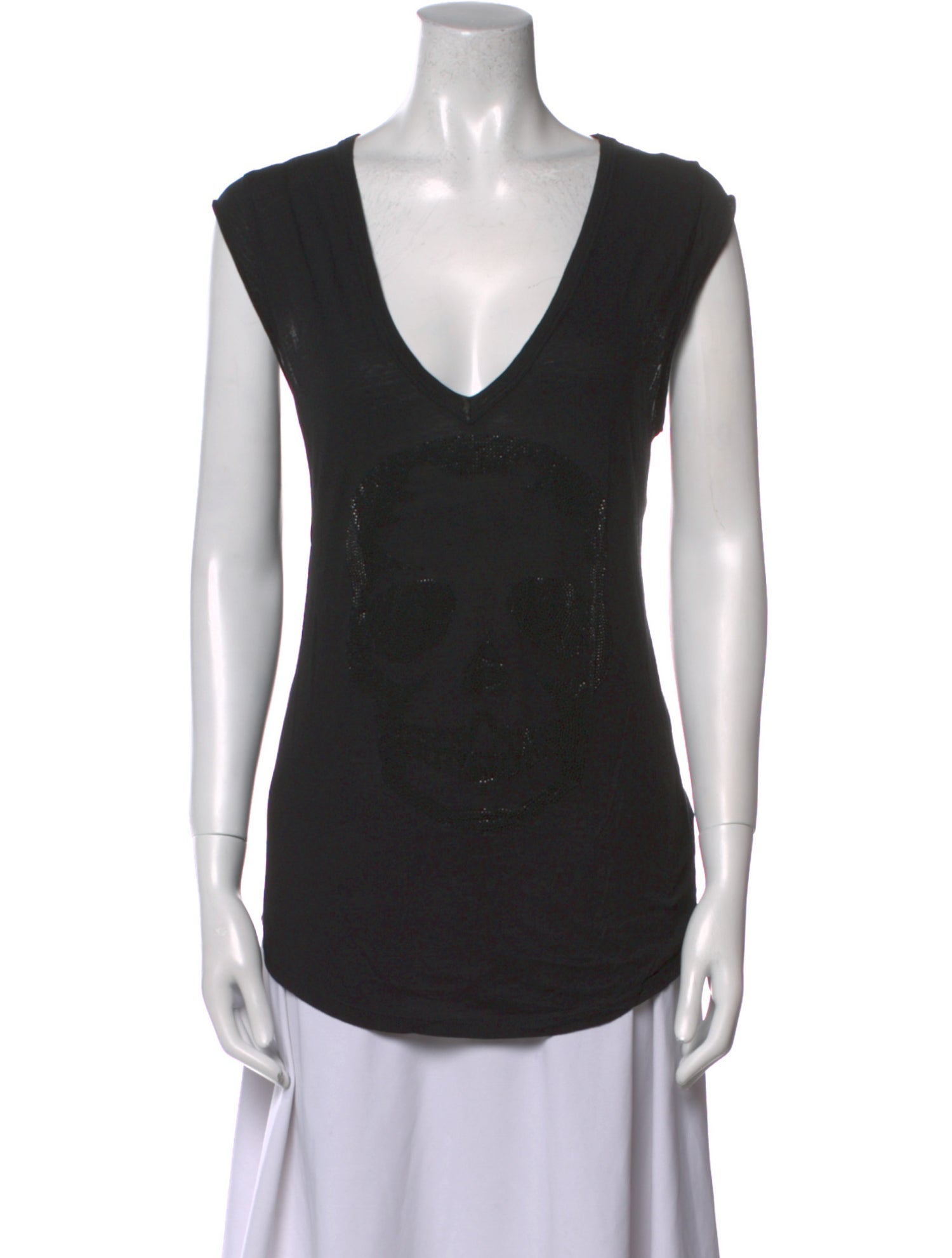 Zadig & Voltaire V-Neck Short Sleeve Tank Top