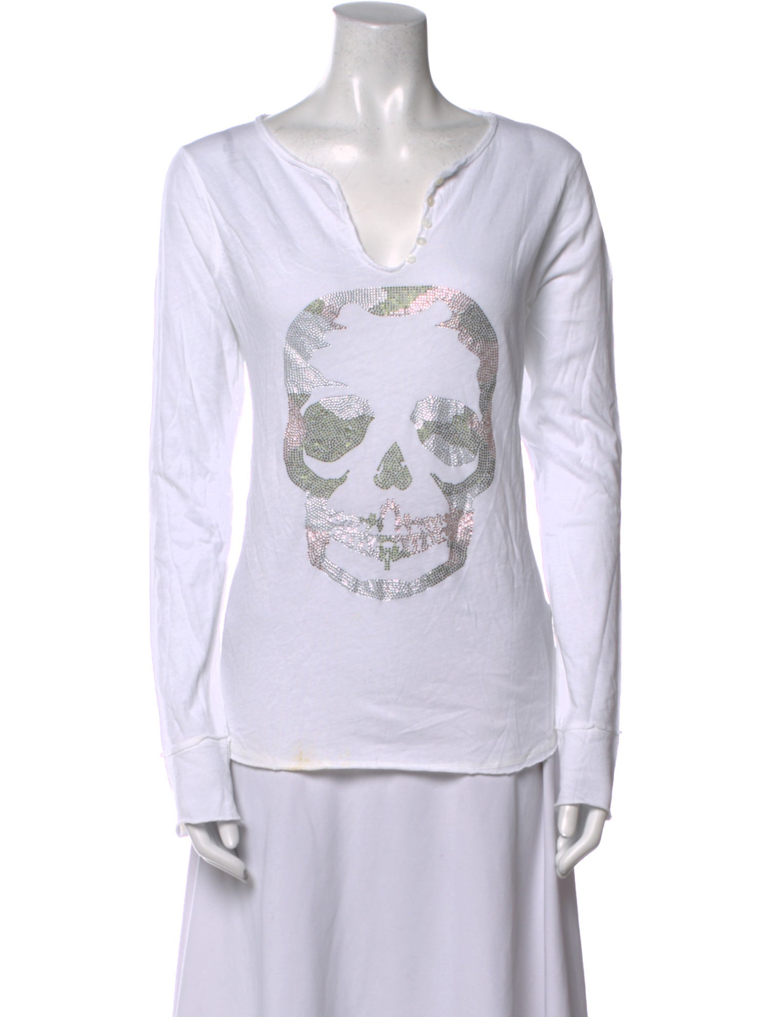 Zadig & Voltaire Graphic Print V-Neck T-Shirt