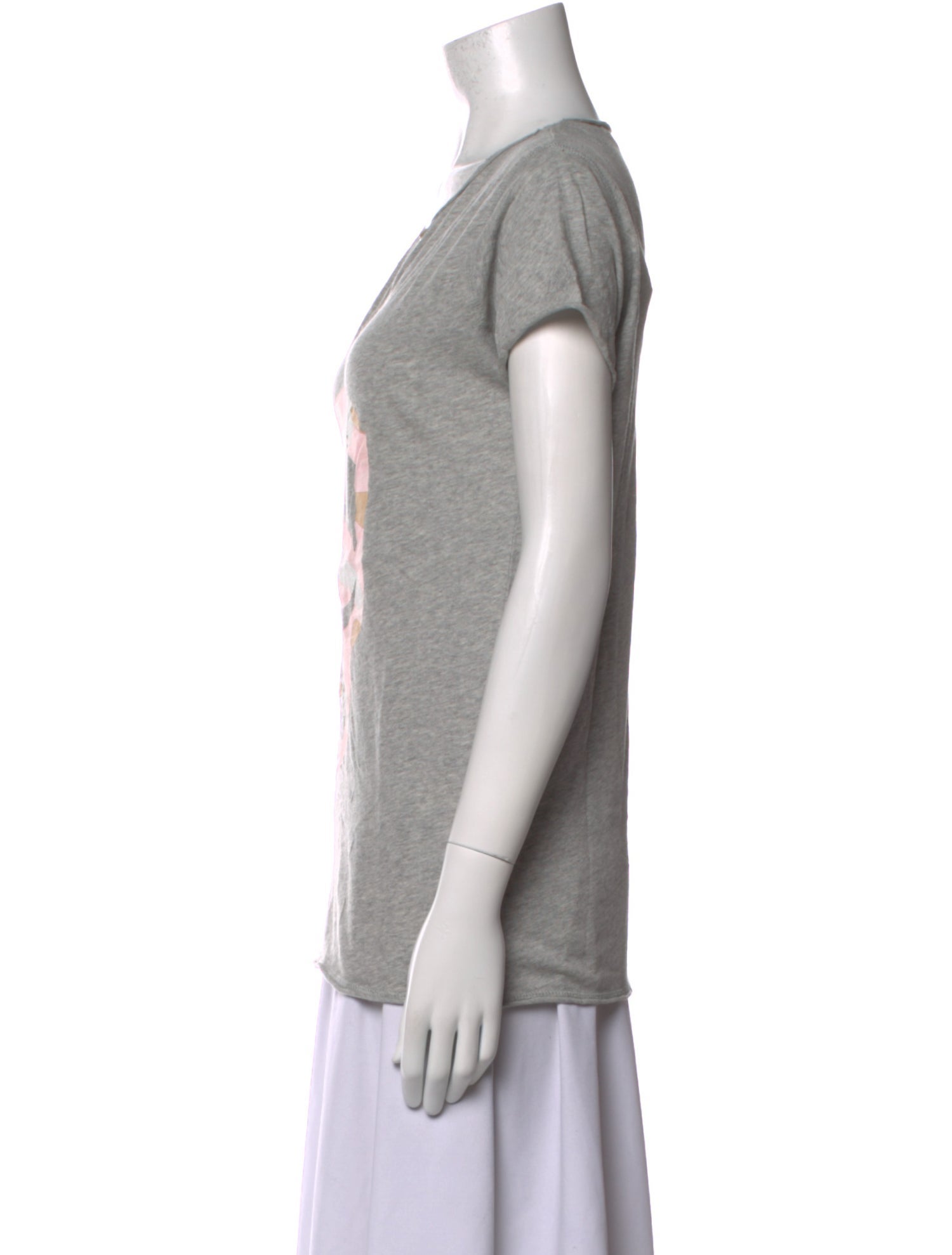 Zadig & Voltaire Graphic Print V-Neck T-Shirt w/ Tags