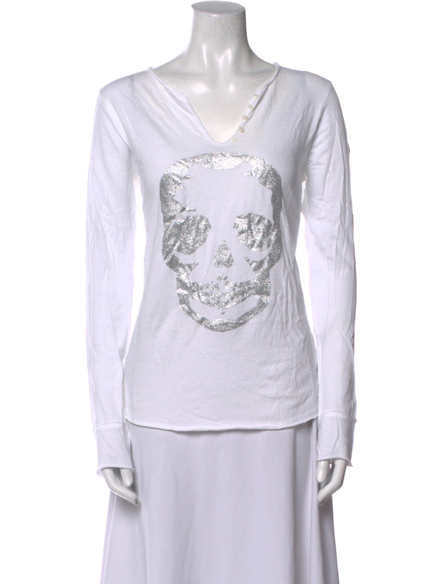 Zadig & Voltaire Graphic Print V-Neck T-Shirt