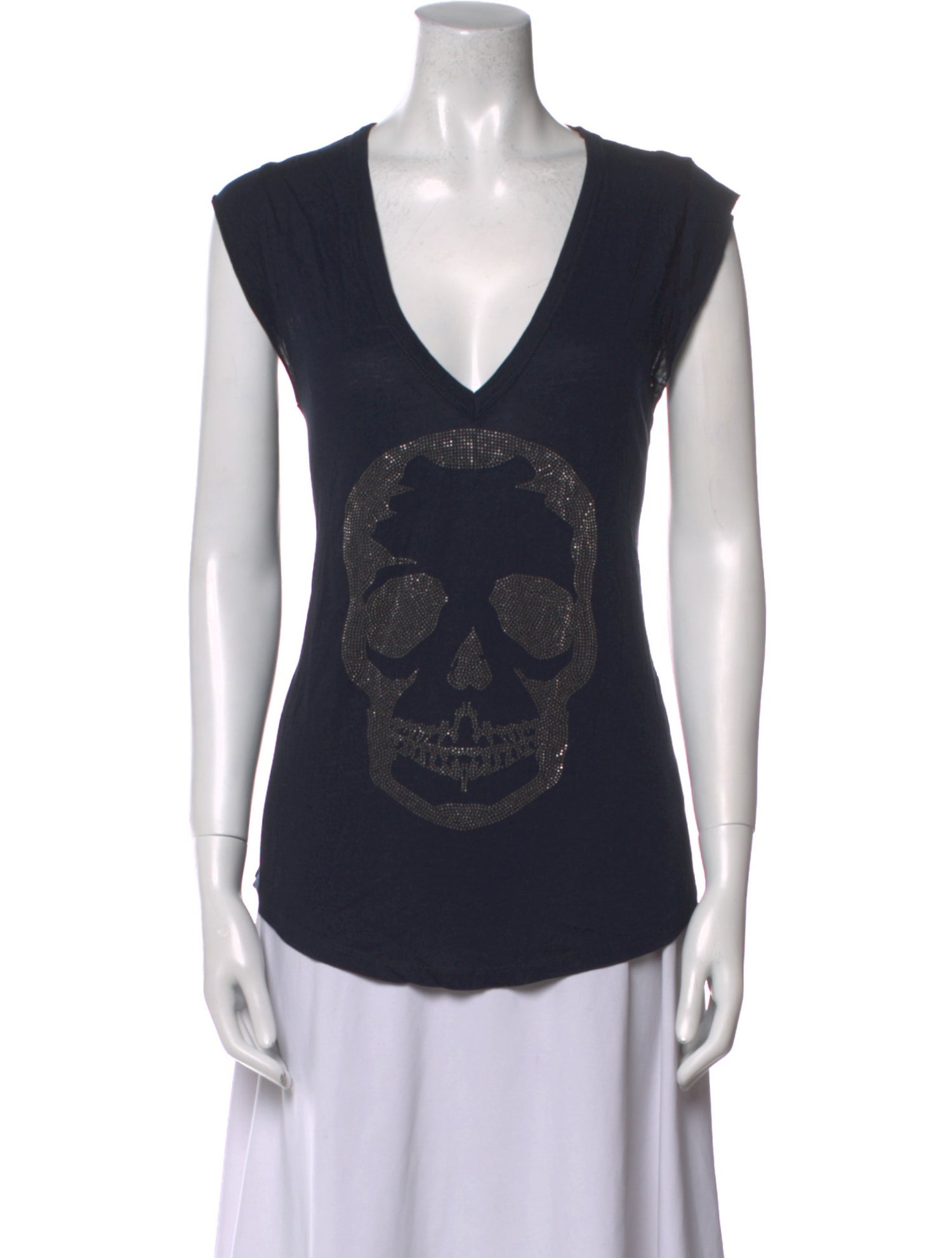 Zadig & Voltaire Printed V-Neck Top w/ Tags