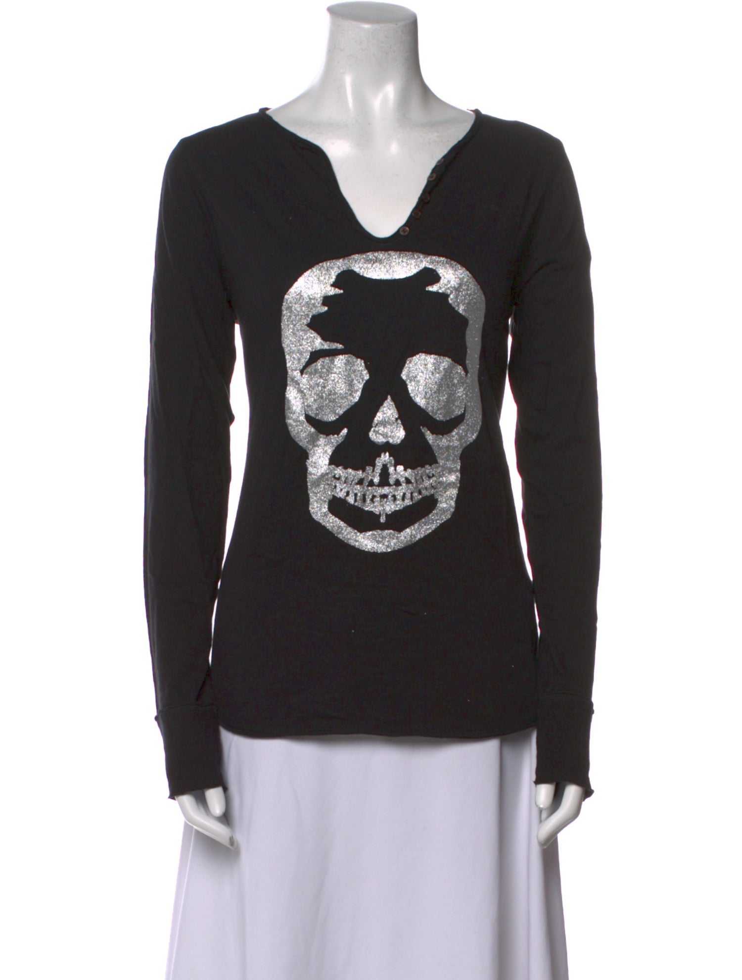 Zadig & Voltaire Graphic Print V-Neck Sweatshirt