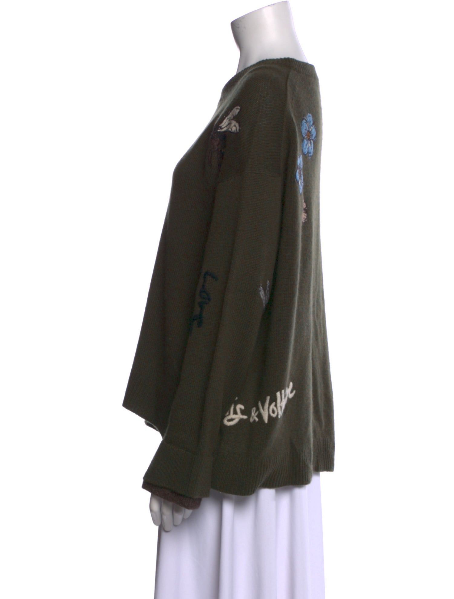 Zadig & Voltaire Cashmere Floral Print Sweater