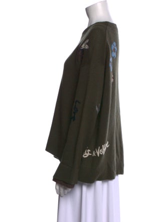 Zadig & Voltaire Cashmere Floral Print Sweater