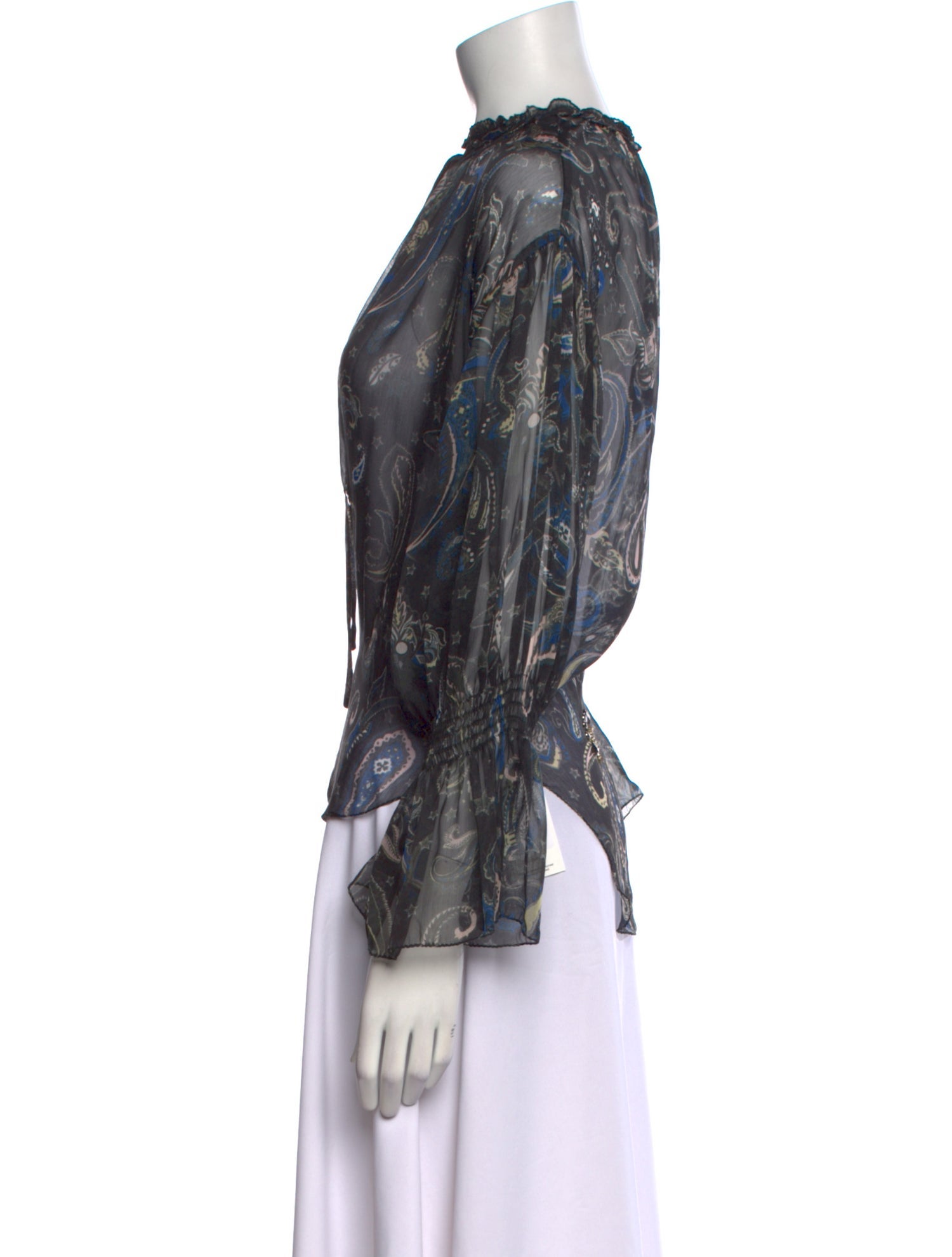 Zadig & Voltaire Paisley Print Mock Neck Blouse