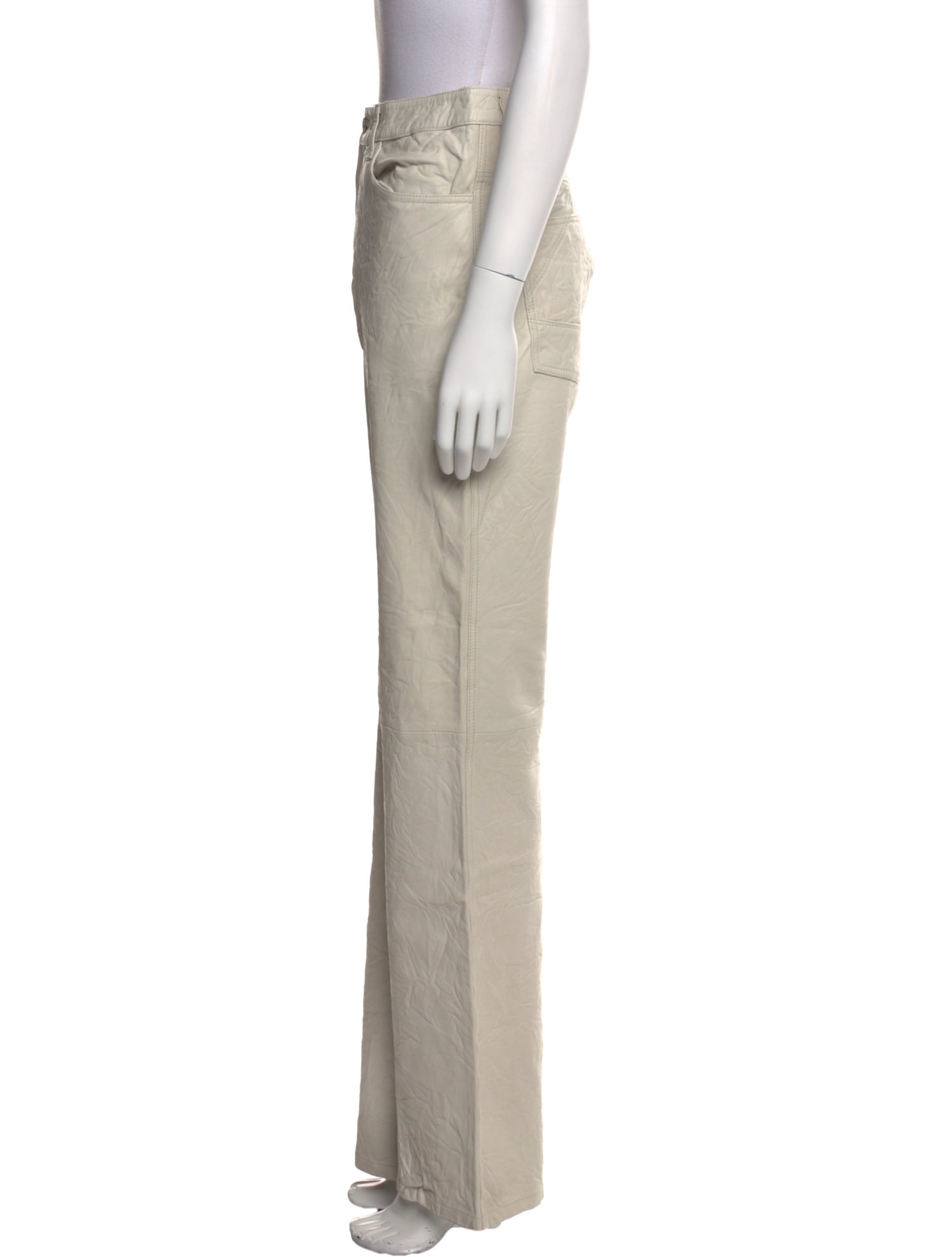 Zadig & Voltaire Lamb Leather Wide Leg Pants