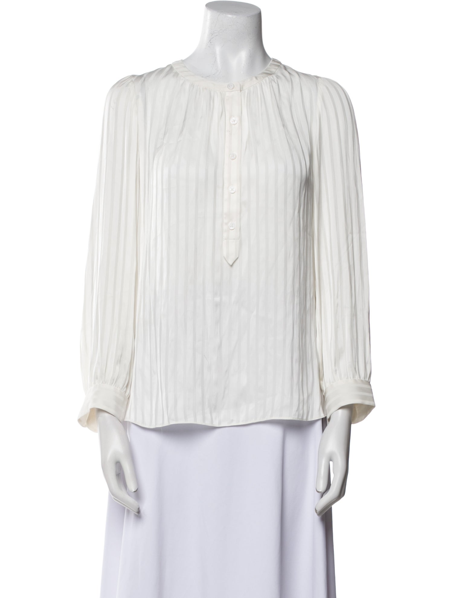 Zadig & Voltaire Striped Mock Neck Blouse