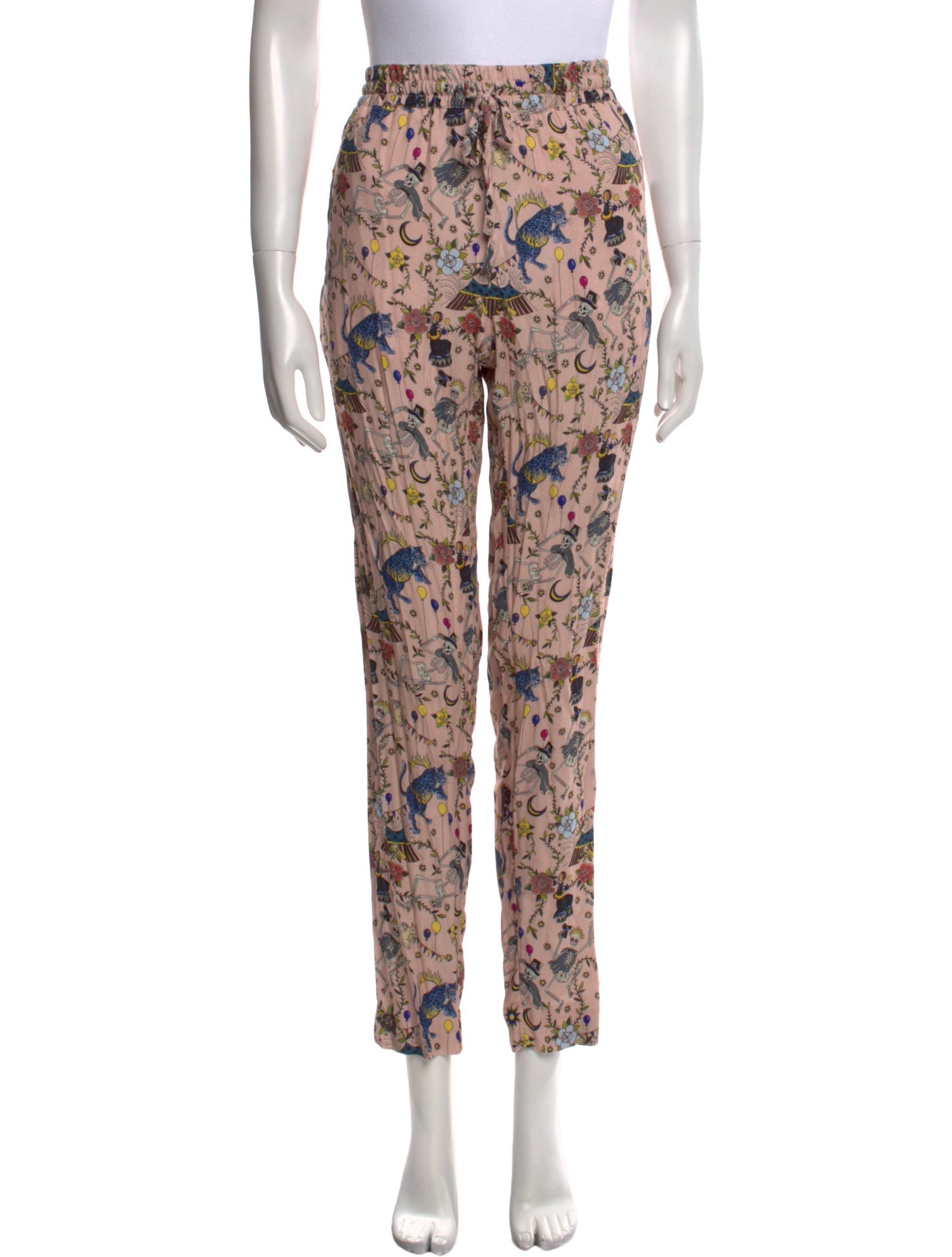 Zadig & Voltaire Floral Print Straight Leg Pants