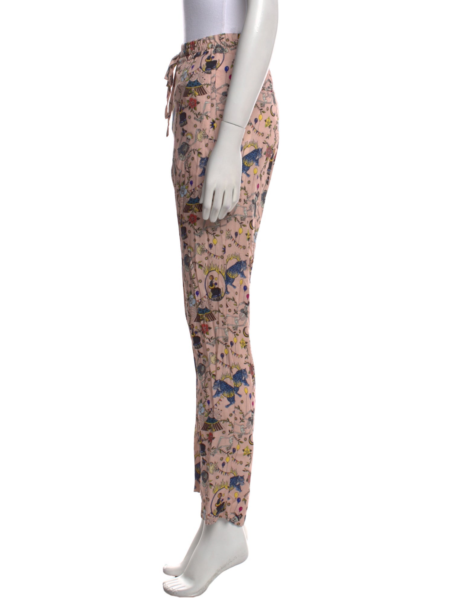 Zadig & Voltaire Floral Print Straight Leg Pants