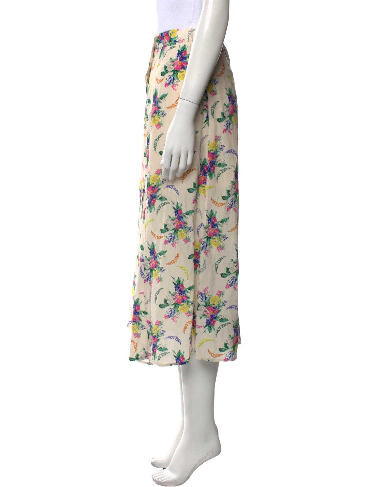 Zadig & Voltaire Floral Print Midi Length Skirt