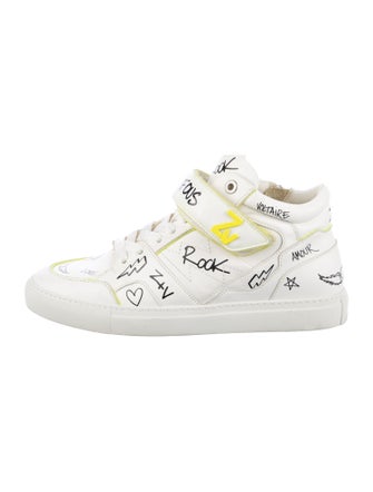 Zadig & Voltaire Leather Printed Sneakers