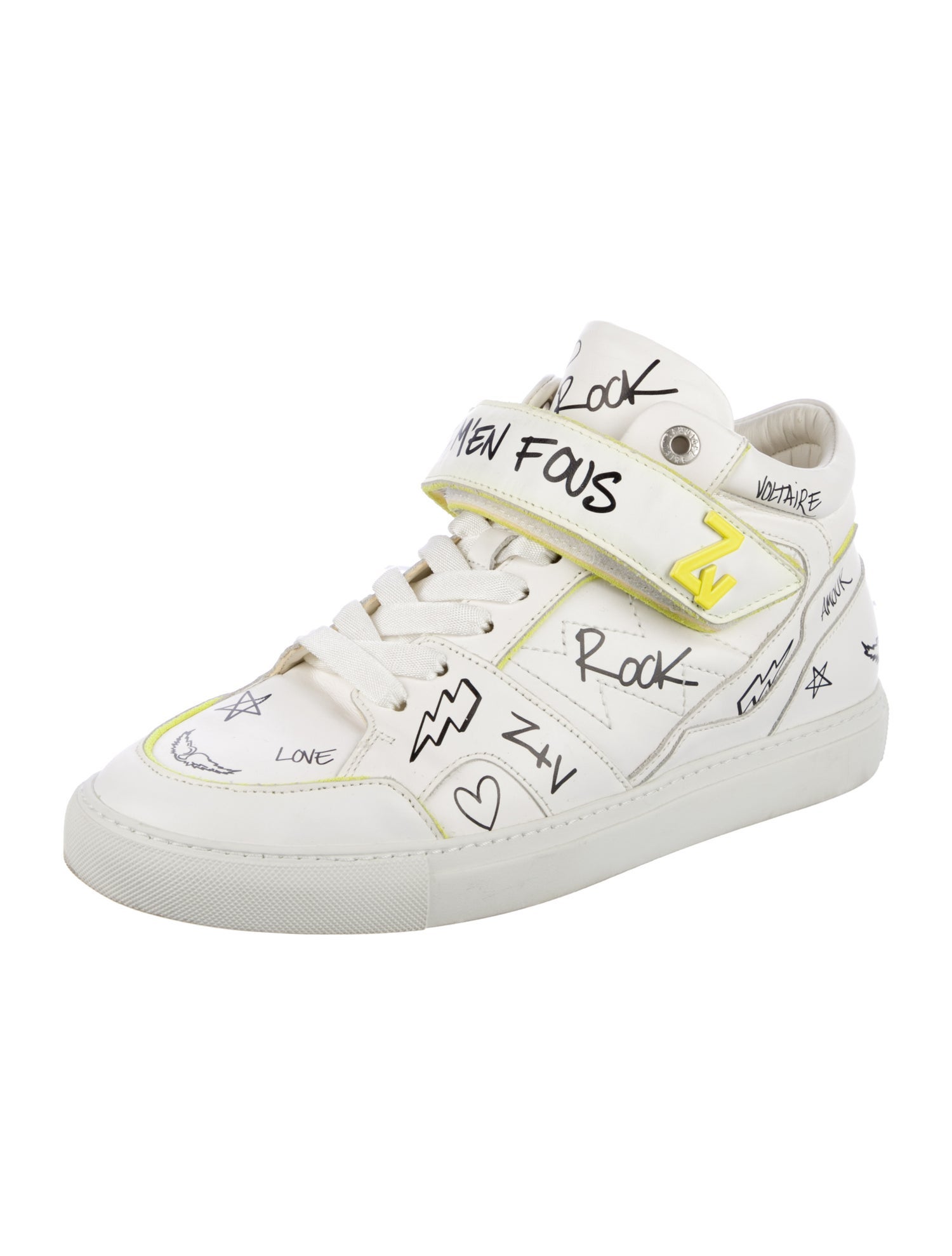 Zadig & Voltaire Leather Printed Sneakers